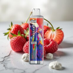 UWIN Crystal 10000 Puffs 0-5% Nikotiini Maasika Vaarik Kirs RGB