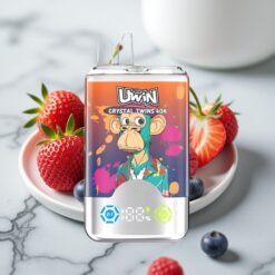 UWIN Crystal Twins 40000 Puhangut, 32ml, Maasikas-Vaarik-Kirs, Sinine